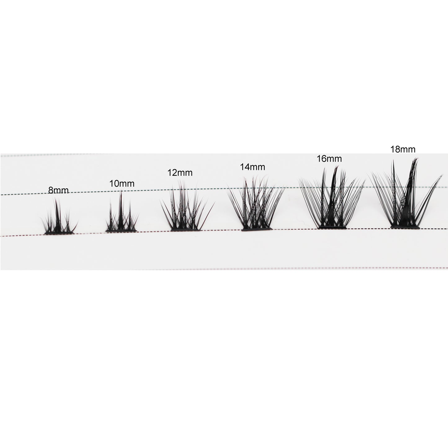 BODERMINCER Eyelashes Color Black C02# Lash Cluster Large Tray 120pcs Lash Cluster C Curl/D Curl/DD Curl TO Choose