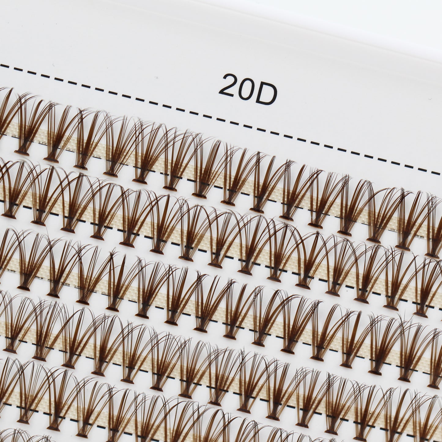 Bodermincer Brown Eyelash Extension 20D Cluster Soft Faux Mink False Eyelashes Natural Soft Natural Individual Eyelashes