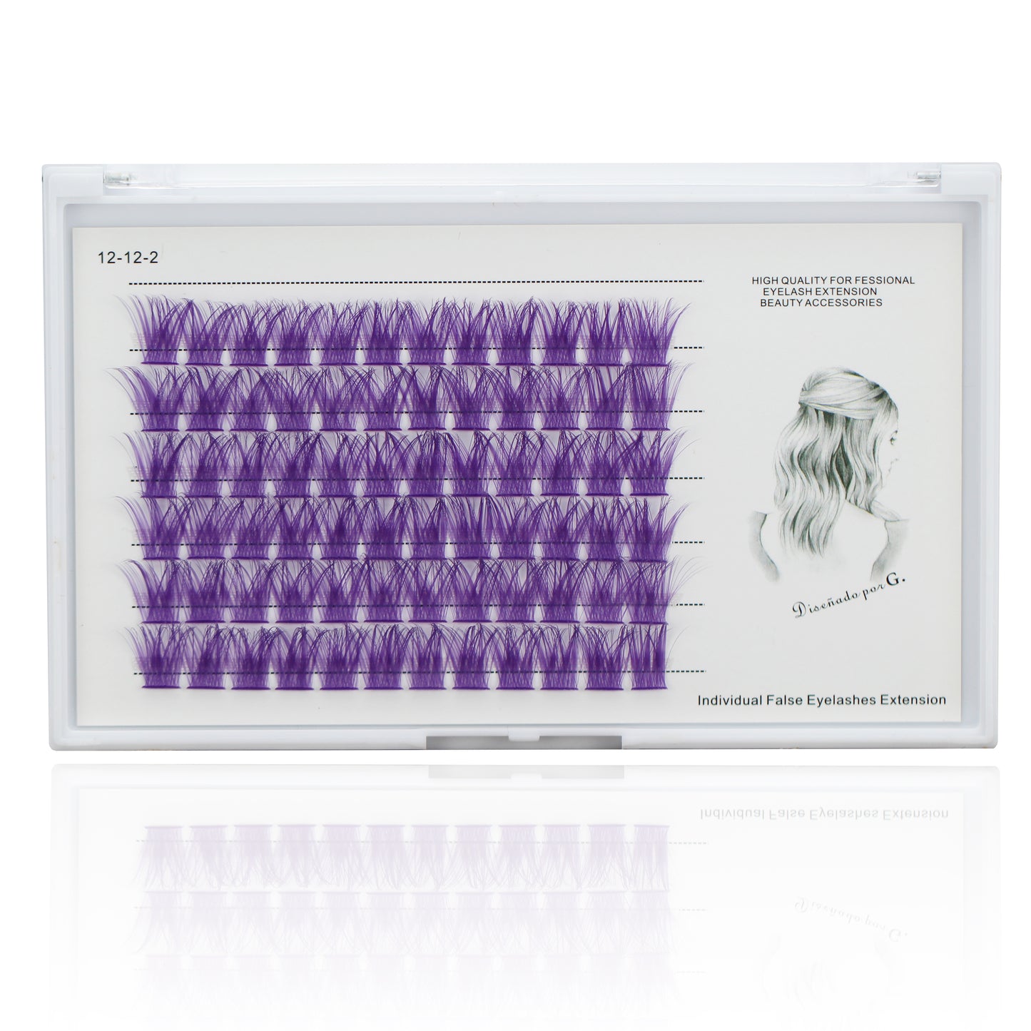 Bodermincer 72pcs Cluster Purple Eyelashes Extension Lashes Makeup