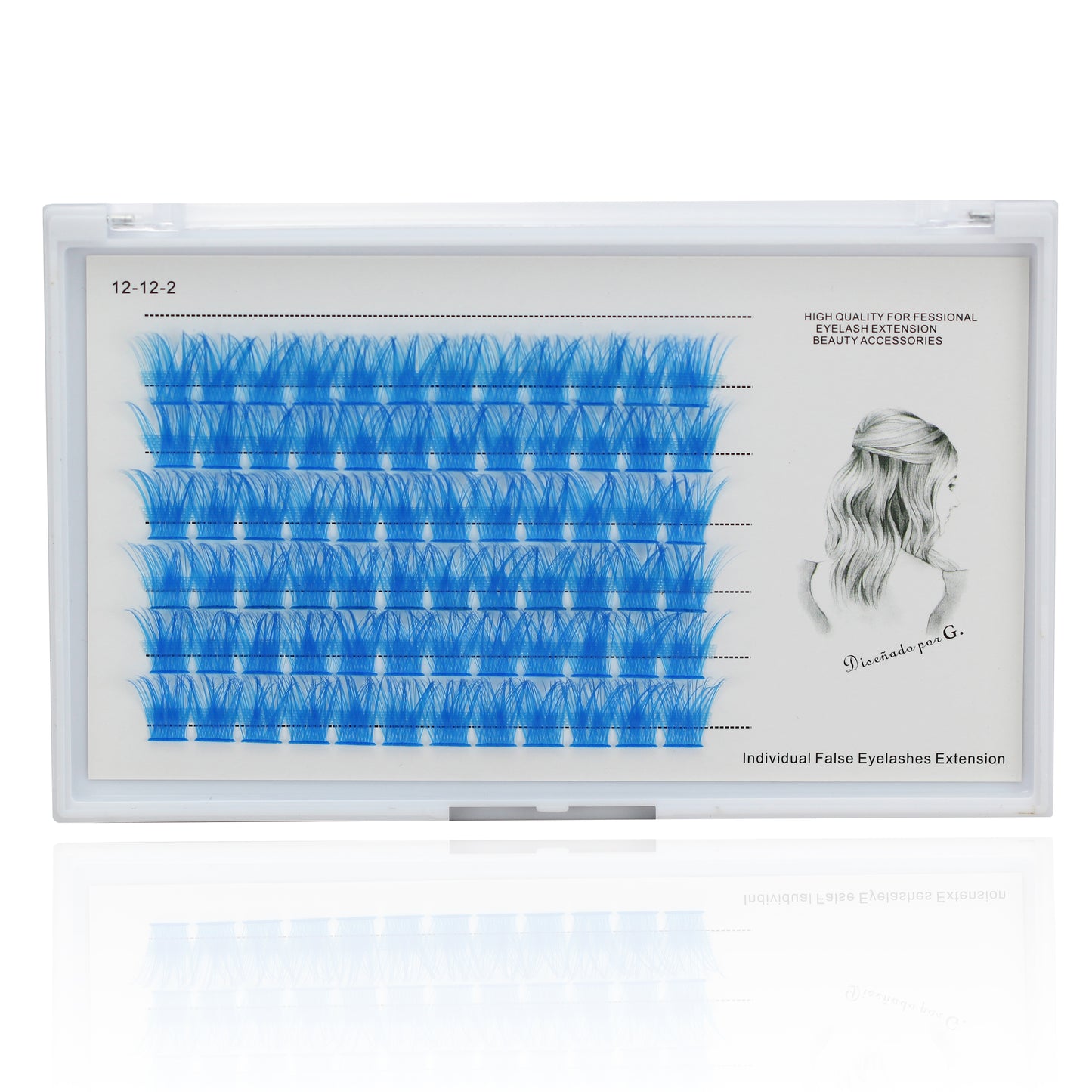 Bodermincer 72pcs Blue Cluster Eyelashes Extension Lashes Makeup