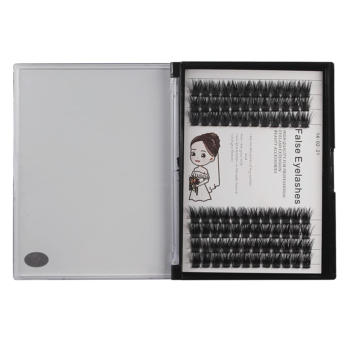 Bodermincer 84 Clusters Large Pack D Curl Volume Lashes Set Wide Cluster False Eyelash DIY Eyelash Extension Individual Lash Girl Women Home Eyelash Extension