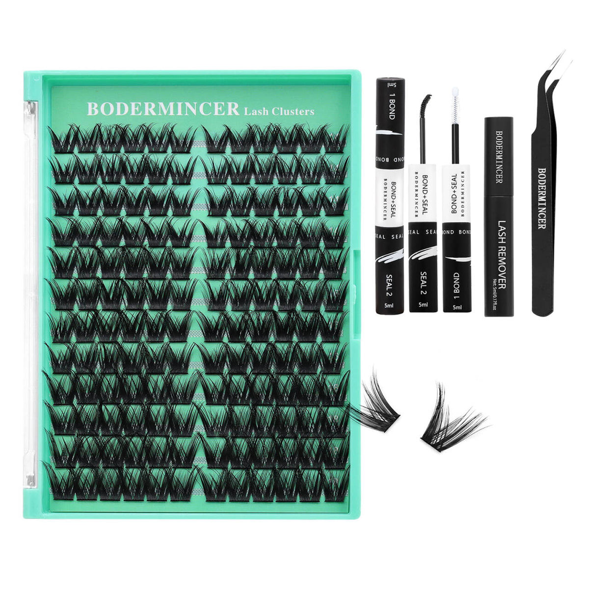 BODERMINCER M036 Lash Clusters Kit 14-16-18mm Mixed D Curl
