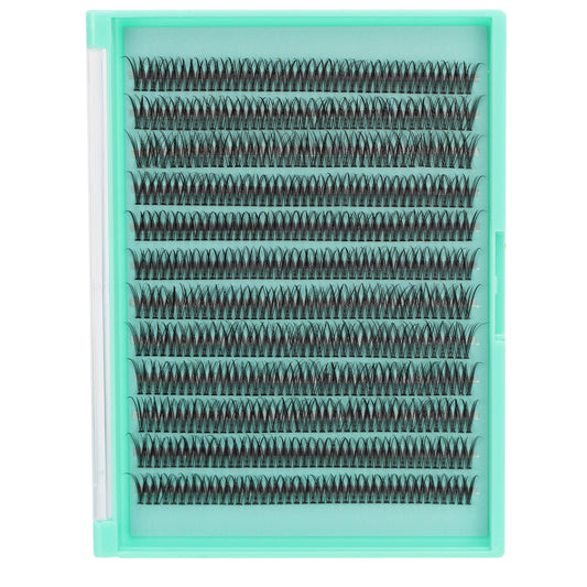 BODERMINCER 12D Fish Tail Lash Clusters D Curl 480pcs 8-20MM To Choose