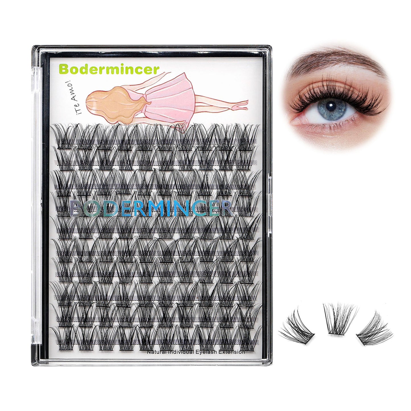 Bodermincer S0024# D Curl Lash Clusters 8-20mm to Choose