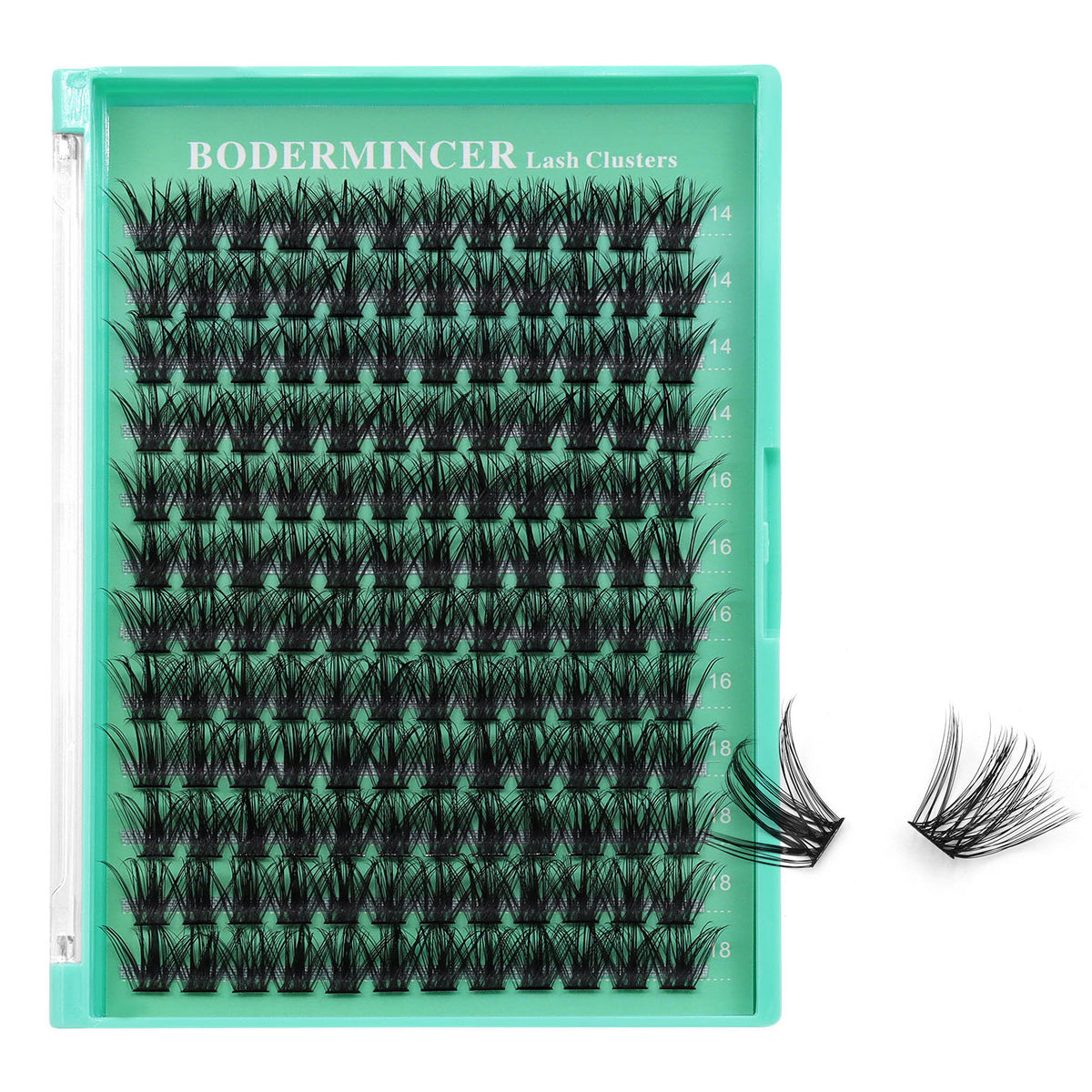 BODERMINCER M02# 14-16-18mm Mixed Lash Clusters Kit D Curl