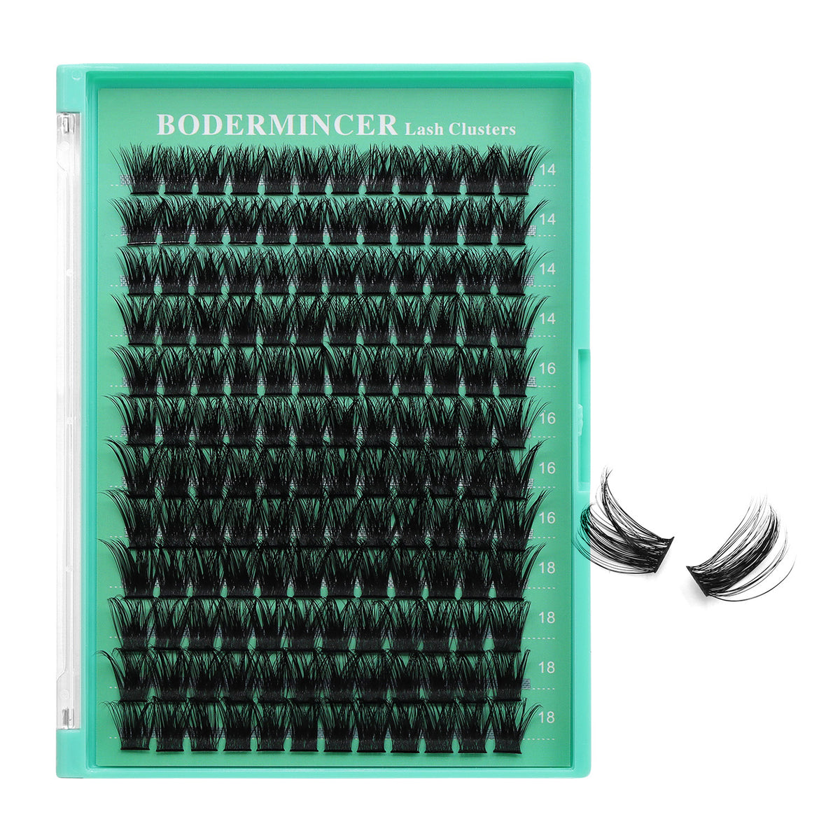 BODERMINCER M01# 14-16-18mm Mixed Lash Clusters Kit D Curl