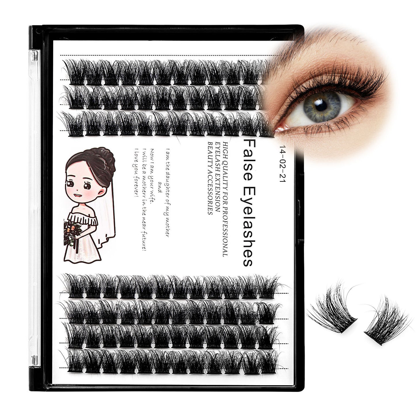 Bodermincer T-50# Fluffy Lash Clusters 8-20mm to Choose