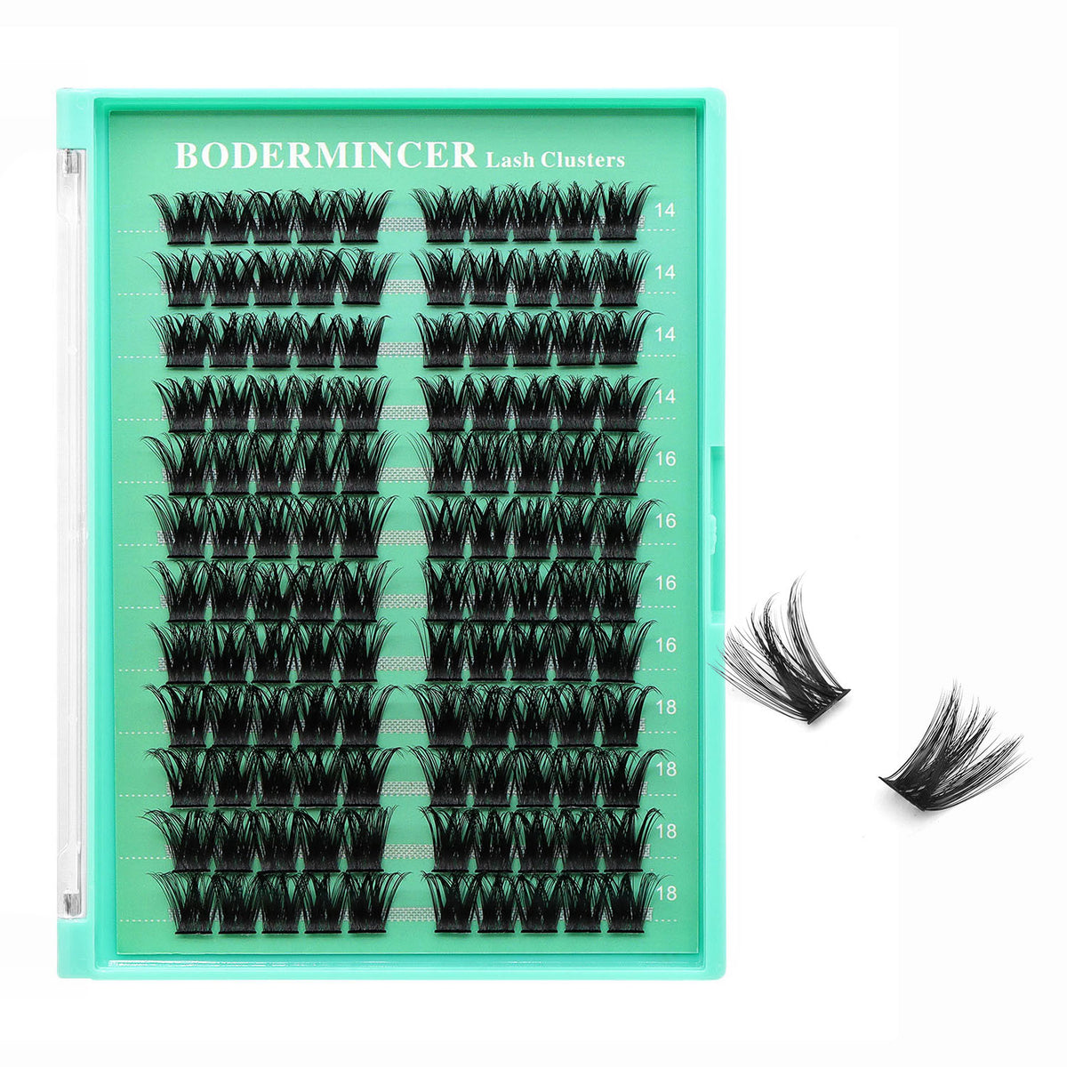 BODERMINCER M03# 14-16-18mm Mixed Lash Clusters Kit D Curl