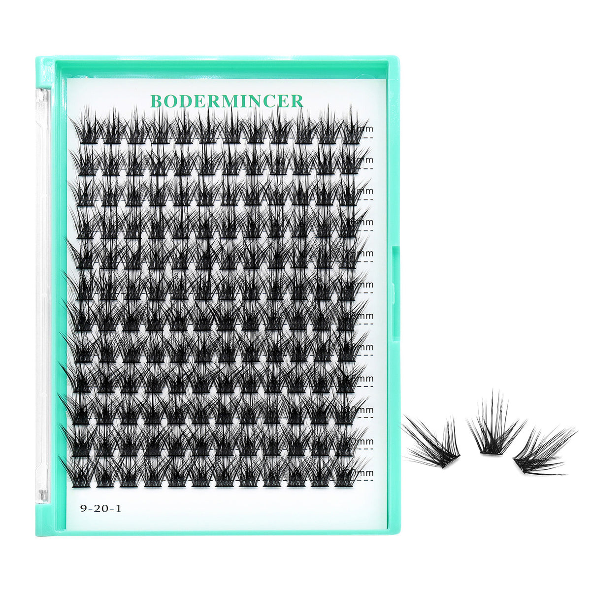 BODERMINCER M02 L Curl 8-10-12-14-16mm, 14-16-18-20mm Mixed Lash Clusters Kit