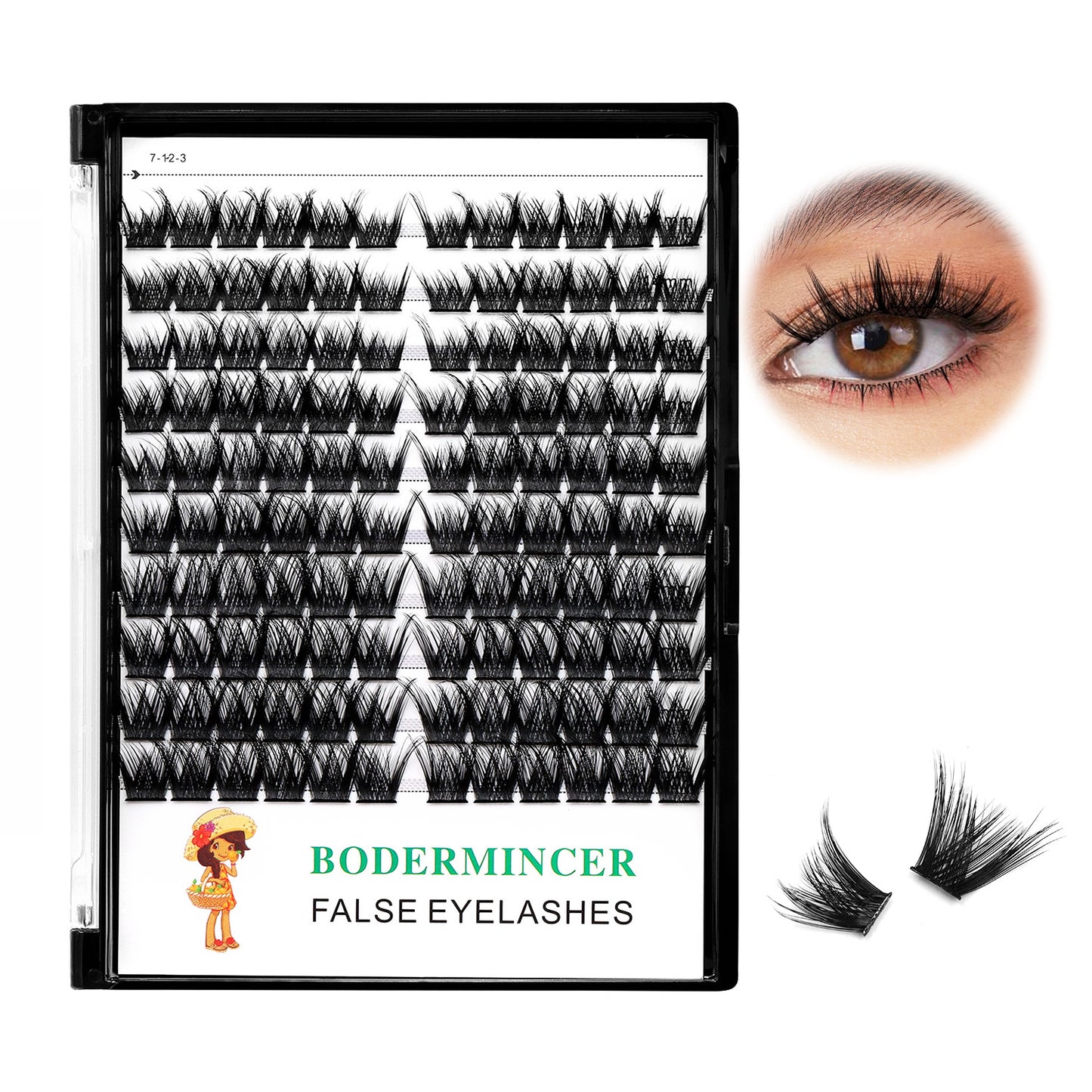 Bodemrincer X009# 14-16-18mm Mixed Lash Cluster D Curl