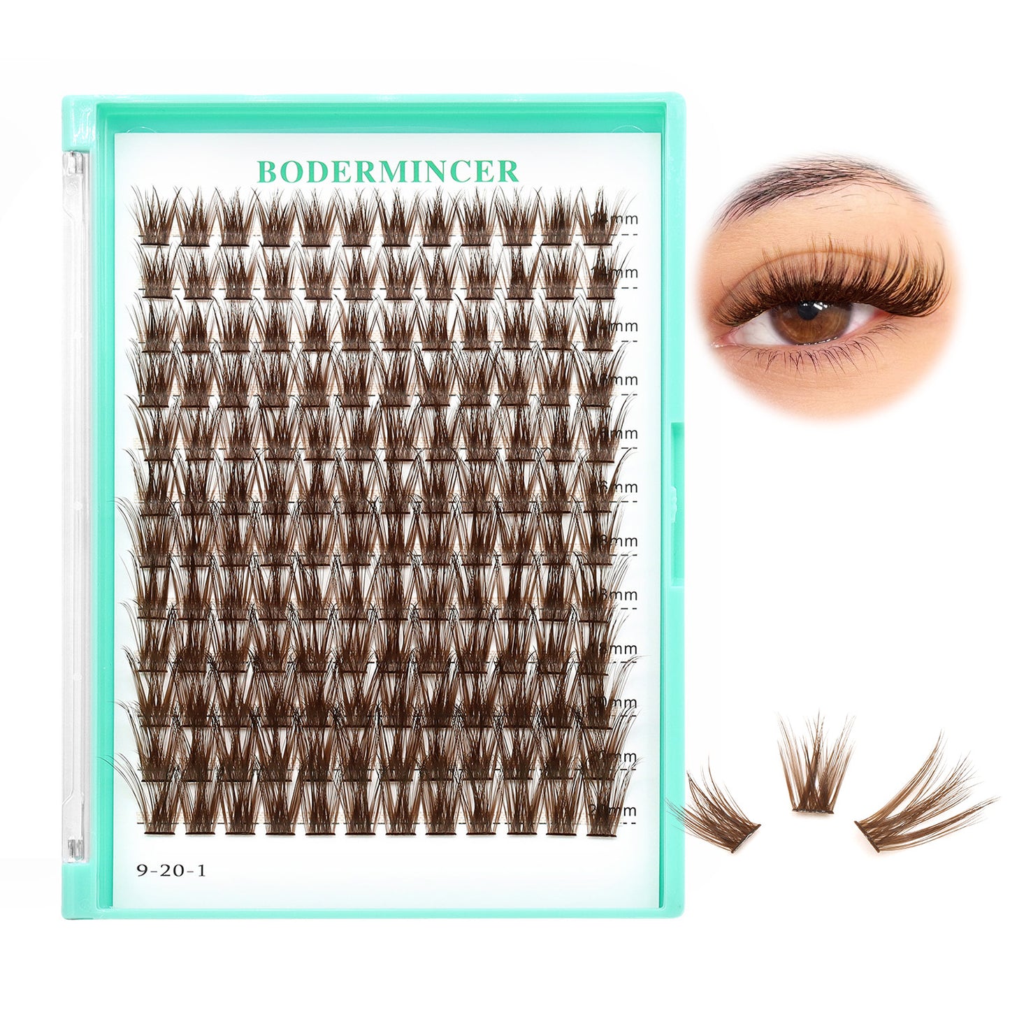 Bodermincer BX031# Dark Brown Lash Cluster 14-16-18-20mm Mixed