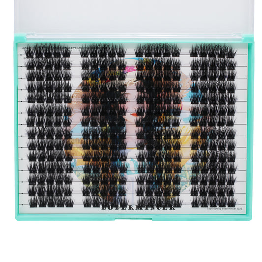 Bodermincer XXXL Large Tray D Curl M04#10mm,12mm,14mm,16mm,18mm to Choose Color Black Lashes Clusters 322pcs Per Tray