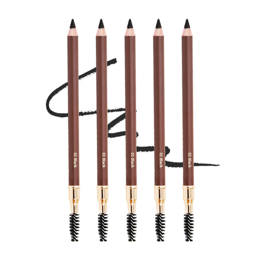 Bodermincer 5pcs Eyebrow Pencils Black/Dark Brown/Light Brown/The Brown to Choose