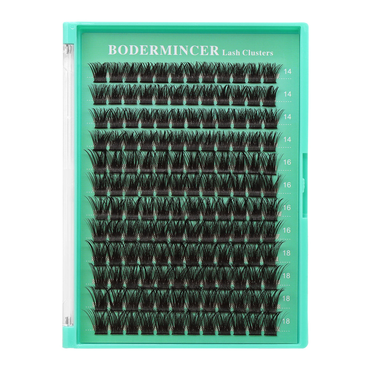 BODERMINCER M01 Black Brown 14-16-18mm Mixed Lash Clusters Kit D Curl