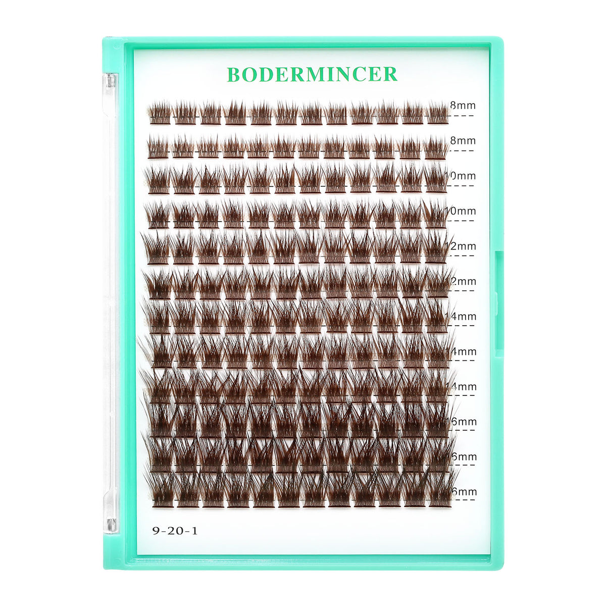 BODERMINCER M01 L Curl Dark Brown 8-10-12-14-16mm Mixed Lash Kit