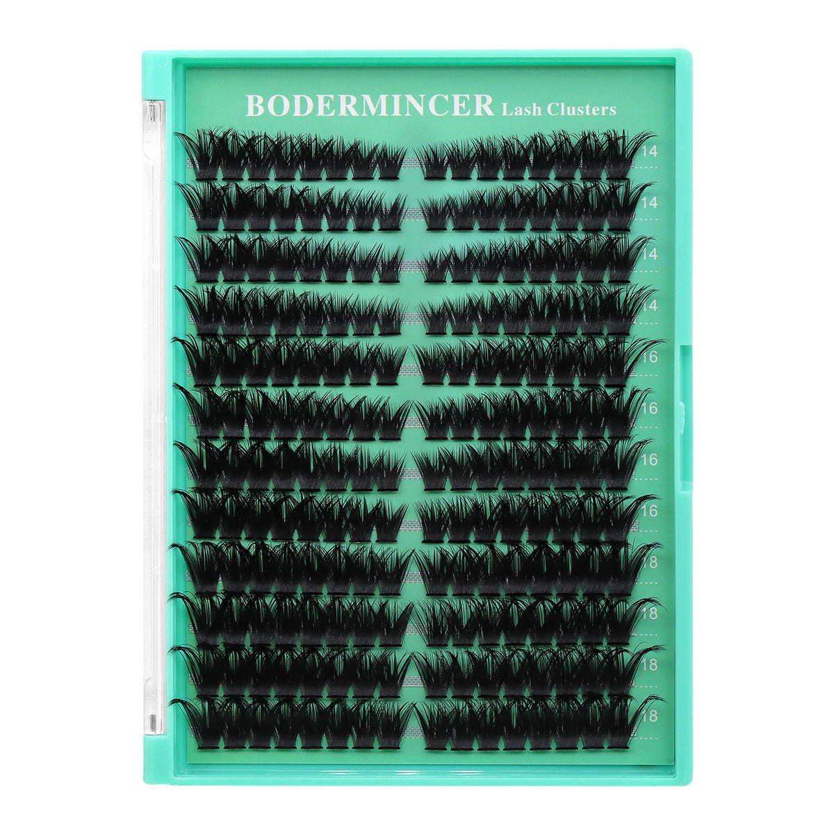 BODERMINCER 100D Pre-mapped 14-16-18mm Mixed Lash Clusters Kit D Curl