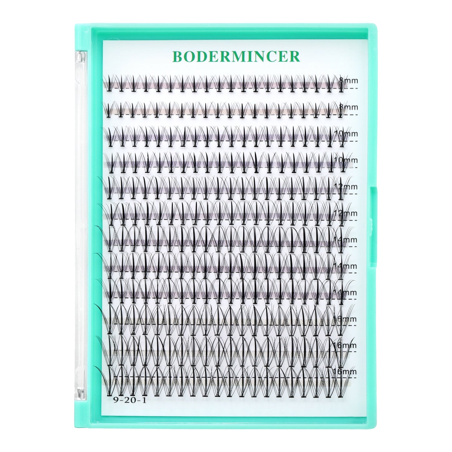 Bodermincer 7D D Curl 240pcs Lash Kit Clear Glue+Tweezers Lash Custer 8-10-12-14-16mm Mixed