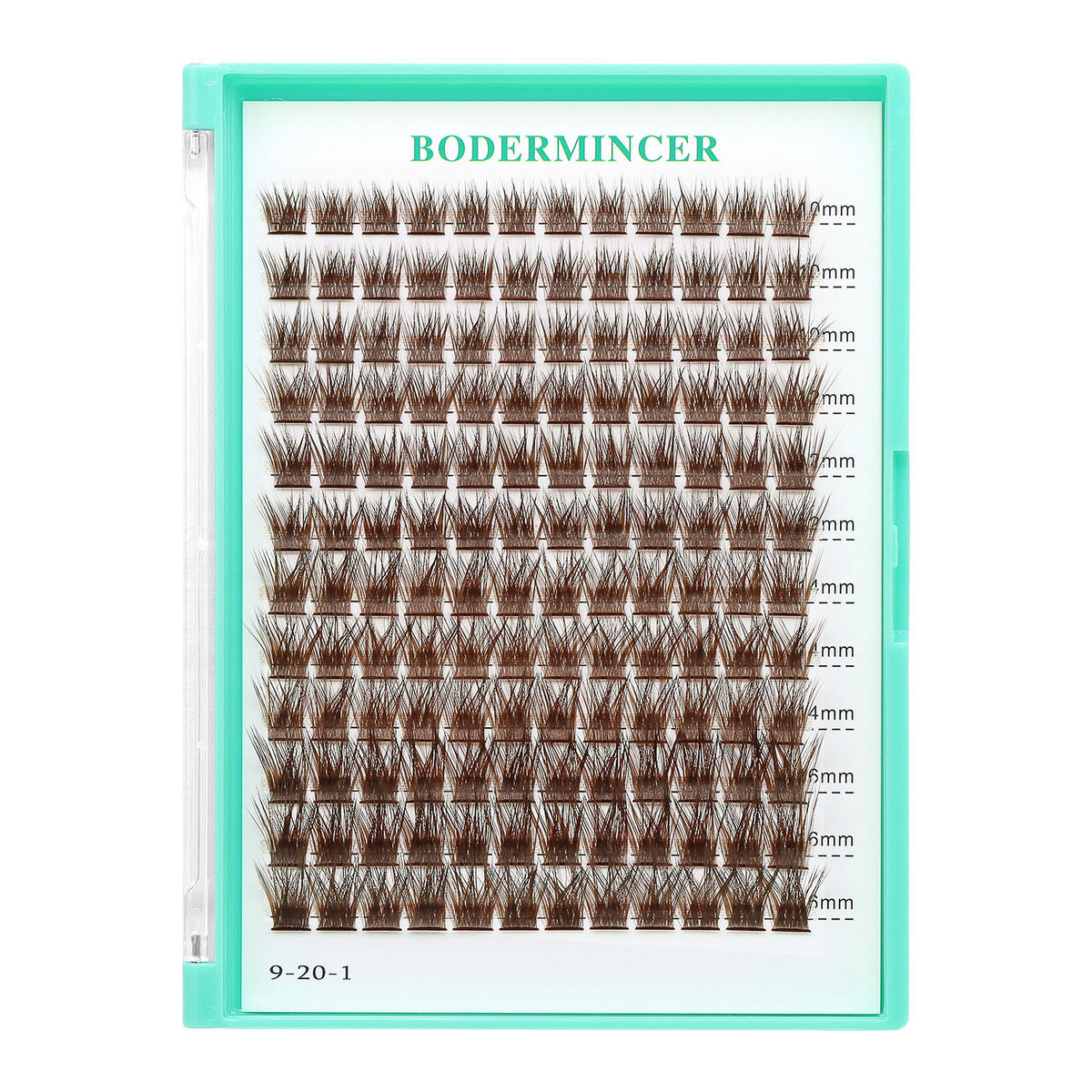 BODERMINCER M01 Dark Brown L Curl 10-12-14-16mm Mixed Lash Clusters Kit