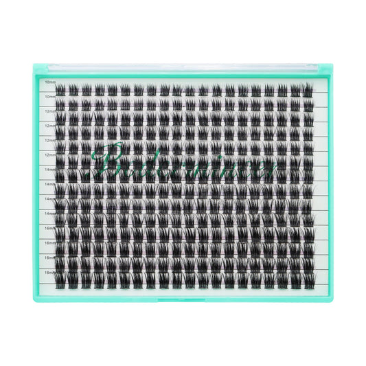 Bodermincer XXXL Tray D Curl M12# 10-12-14-16mm Mixed Color Black  Lashes Clusters 280pcs Per Tray