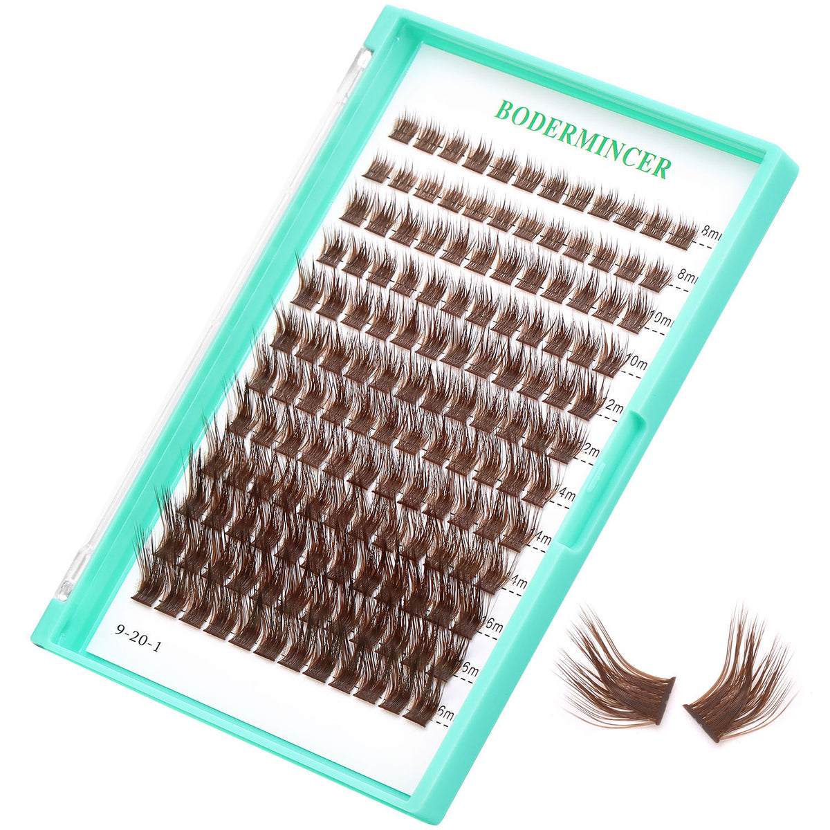 BODERMINCER M01 L Curl Dark Brown 8-10-12-14-16mm /10-12-14-16mm/14-16-18-20mm Mixed Lash Kit
