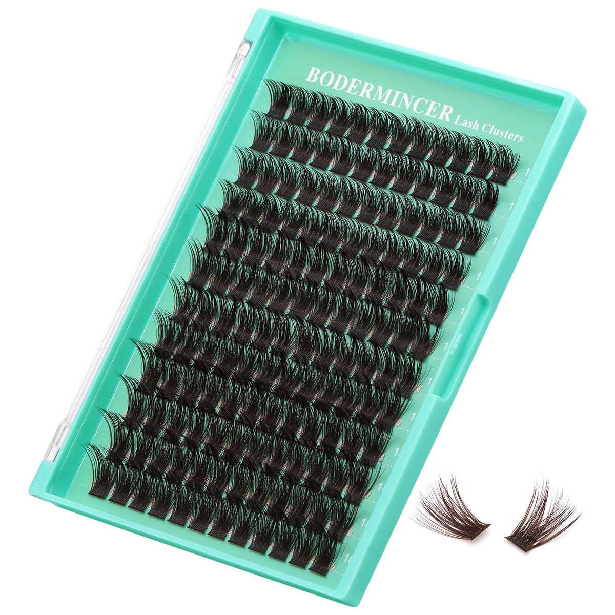 BODERMINCER M01 Black Brown 14-16-18mm Mixed Lash Clusters Kit D Curl