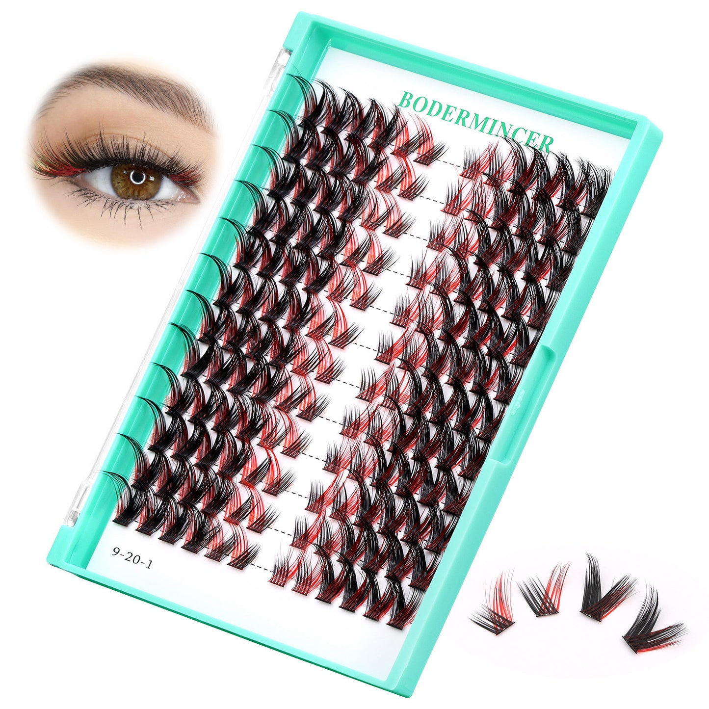 Bodermincer Cat Eyes Red Black Mixed  14mm.16mm.18mm.20mm to Choose