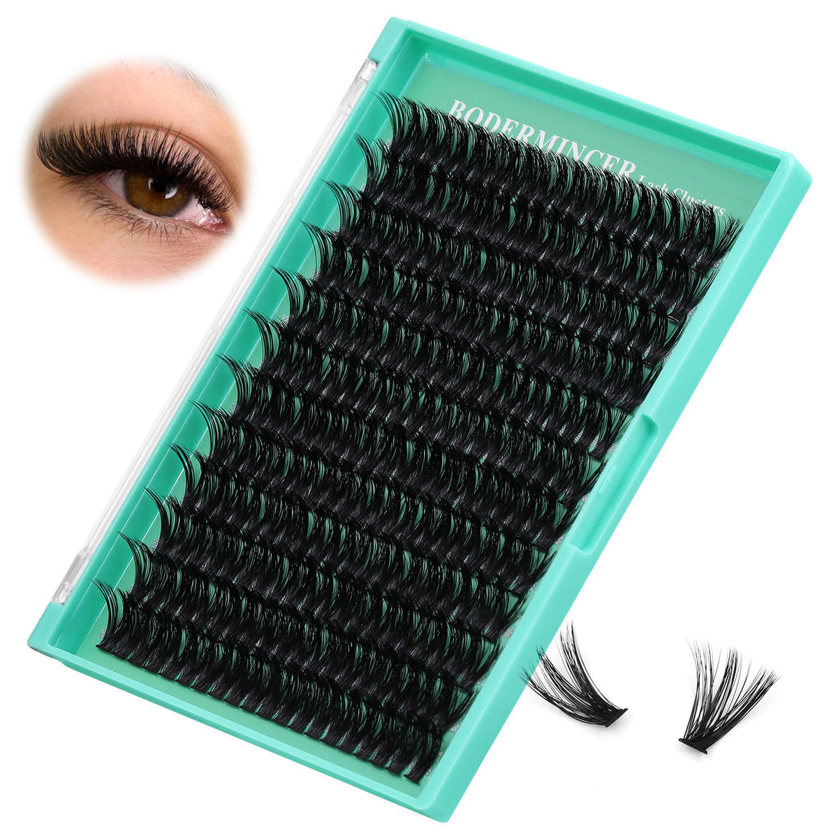 BODERMINCER 60D 14-16-18mm Mixed Lash Clusters Kit D Curl