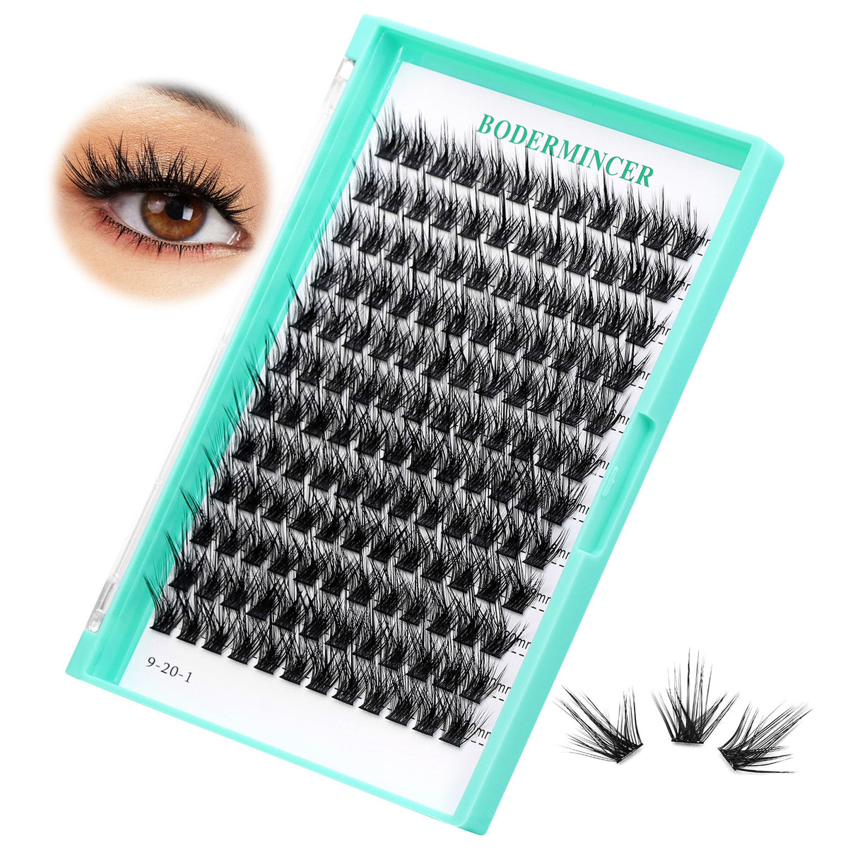 BODERMINCER M02 L Curl 8-10-12-14-16mm, 14-16-18-20mm Mixed Lash Clusters Kit
