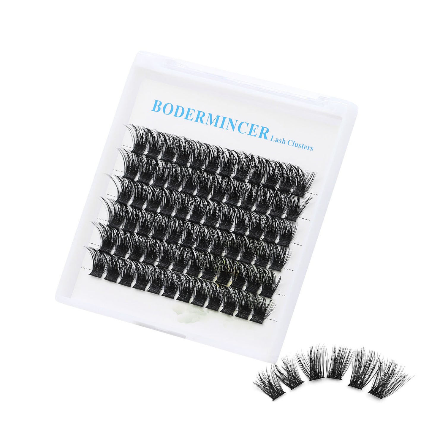 BODERMINCER 72pcs Lash Clusters 8-25mm to Choose D Curl