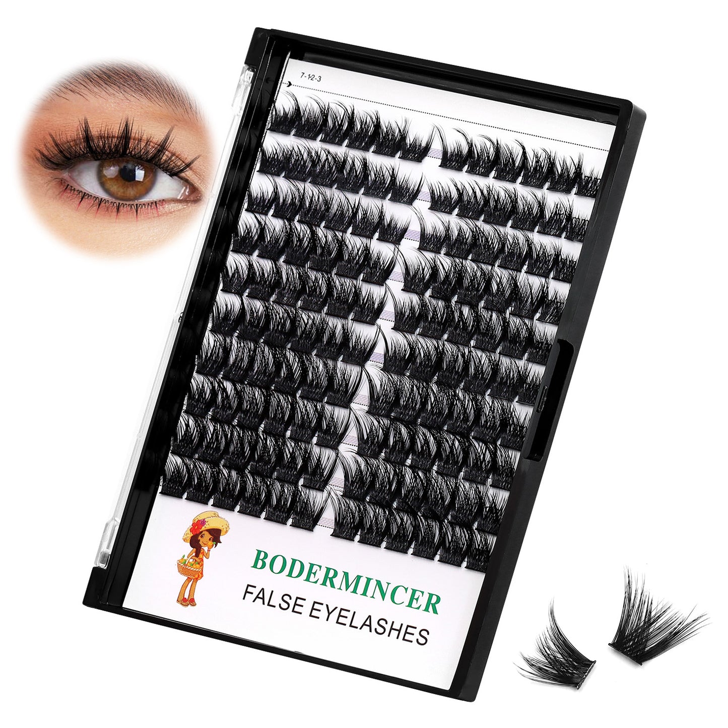 Bodemrincer X009# 14-16-18mm Mixed Lash Cluster D Curl
