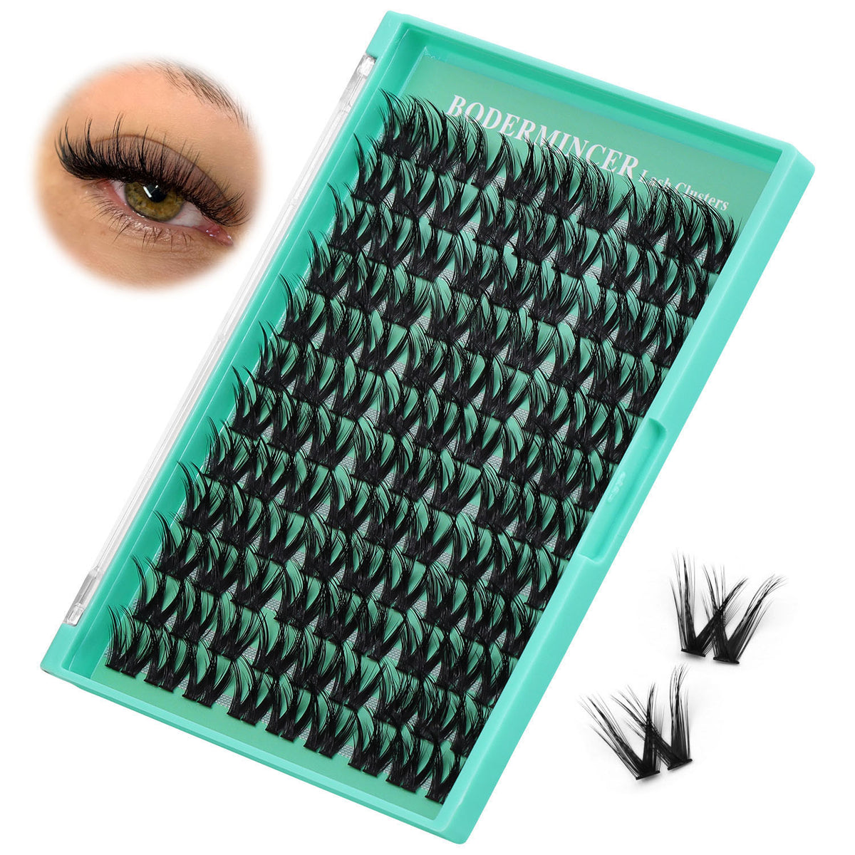 BODERMINCER M041# 14-16-18mm Mixed Lash Clusters Kit D Curl
