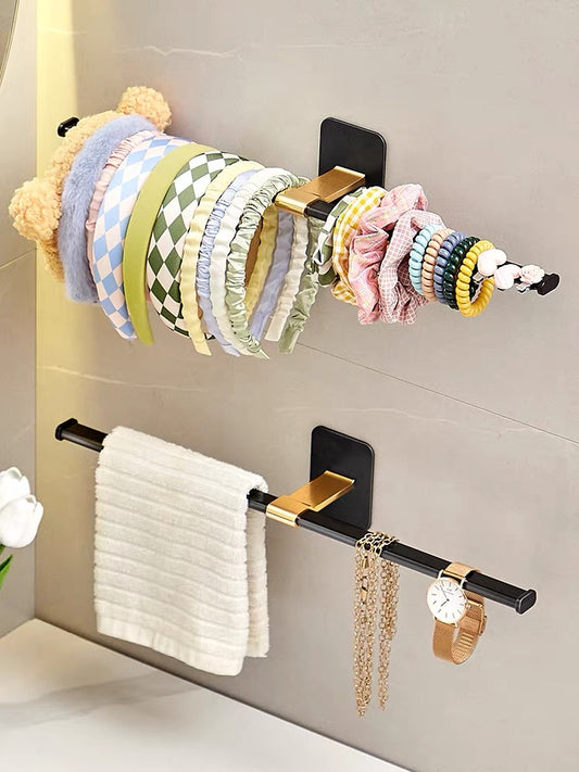 BODERMINCER 1pcs Non Punching Hair Hoop Storage Holder Wall Hanging Hair Accessories Storage Shelf
