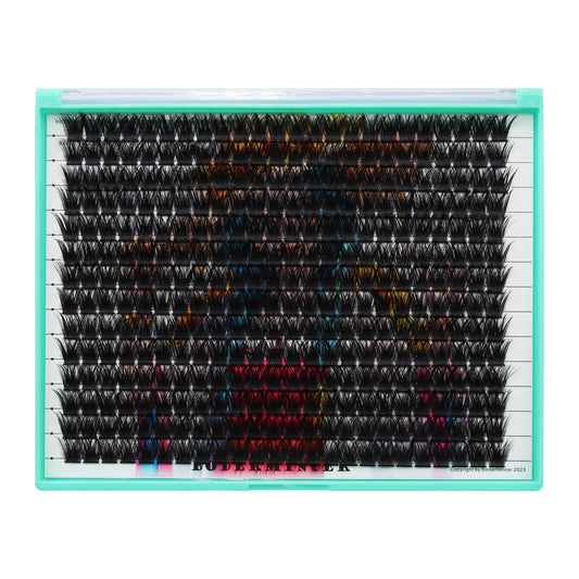 Bodermincer XXXL Large Tray D Curl T001# Color Black Thick 8mm,10mm,12mm,14mm,16mm,18mm,20mm to Choose Lashes Clusters 336pcs Per Tray