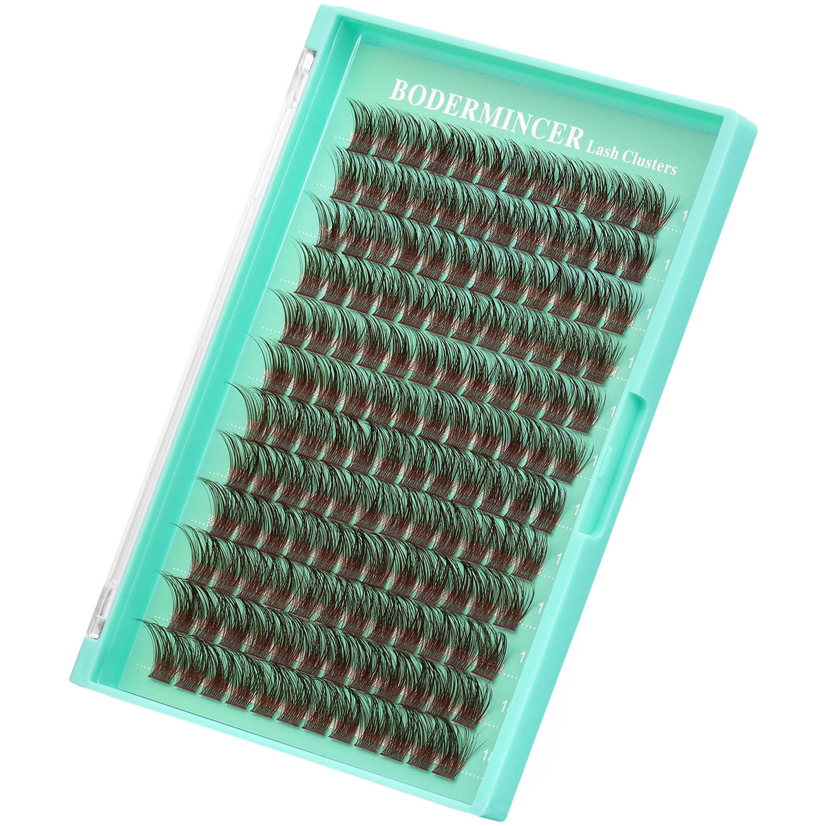 BODERMINCER M010# Dark Brown 14-16-18mm Mixed Lash Clusters Kit D Curl