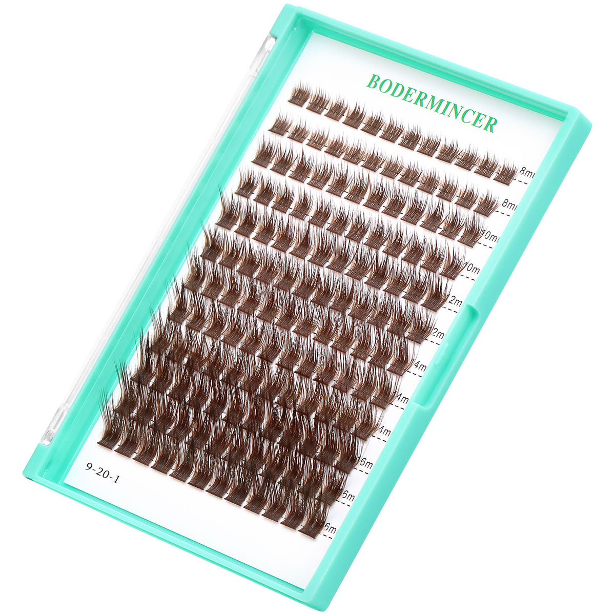 BODERMINCER M01 L Curl Dark Brown 8-10-12-14-16mm Mixed Lash Kit