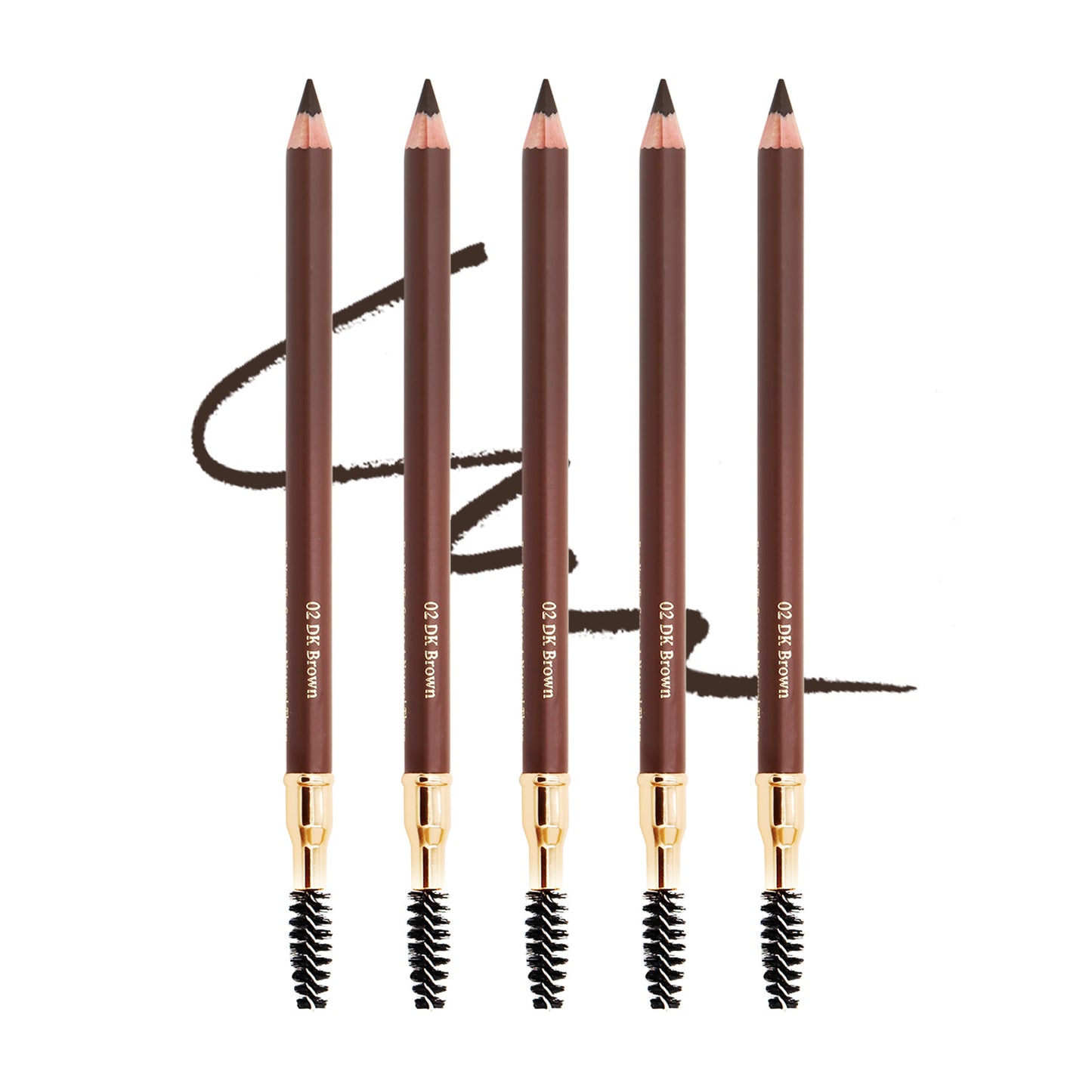 Bodermincer 5pcs Eyebrow Pencils Black/Dark Brown/Light Brown/The Brown to Choose