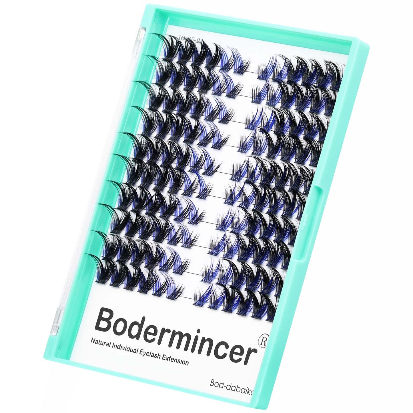 Bodermincer Cat Eyes Blue Black Mixed Lash Kit With Bond and Seal Lash Tweezers