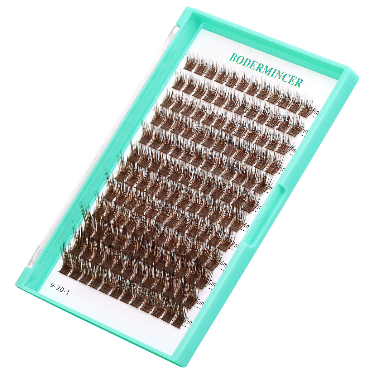 BODERMINCER M01 Dark Brown L Curl 10-12-14-16mm Mixed Lash Clusters Kit