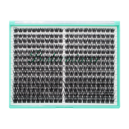 Bodermincer XXXL Large Tray D Curl M32# Color Black 10-12-14-16mm Mixed Lashes Clusters 336pcs Per Tray