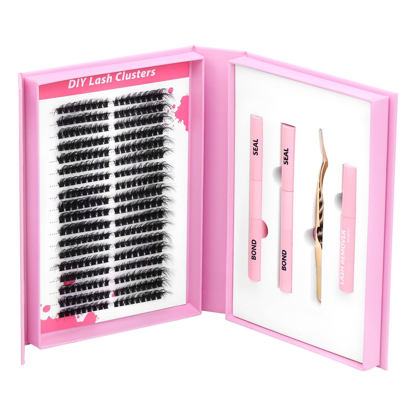 BODERMINCER 100D Fluffy Individual Pre-mapped Lash Clusters 8-16mm Lash Kit