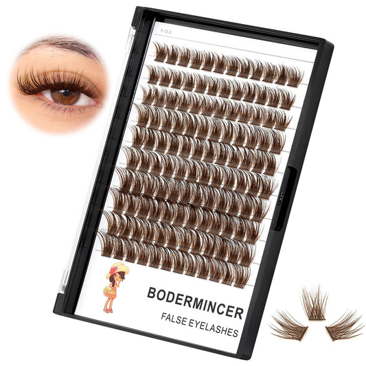 BODERMINCER BROWN LASH CLUSTERS 12-14-16mm Mixed D CURL