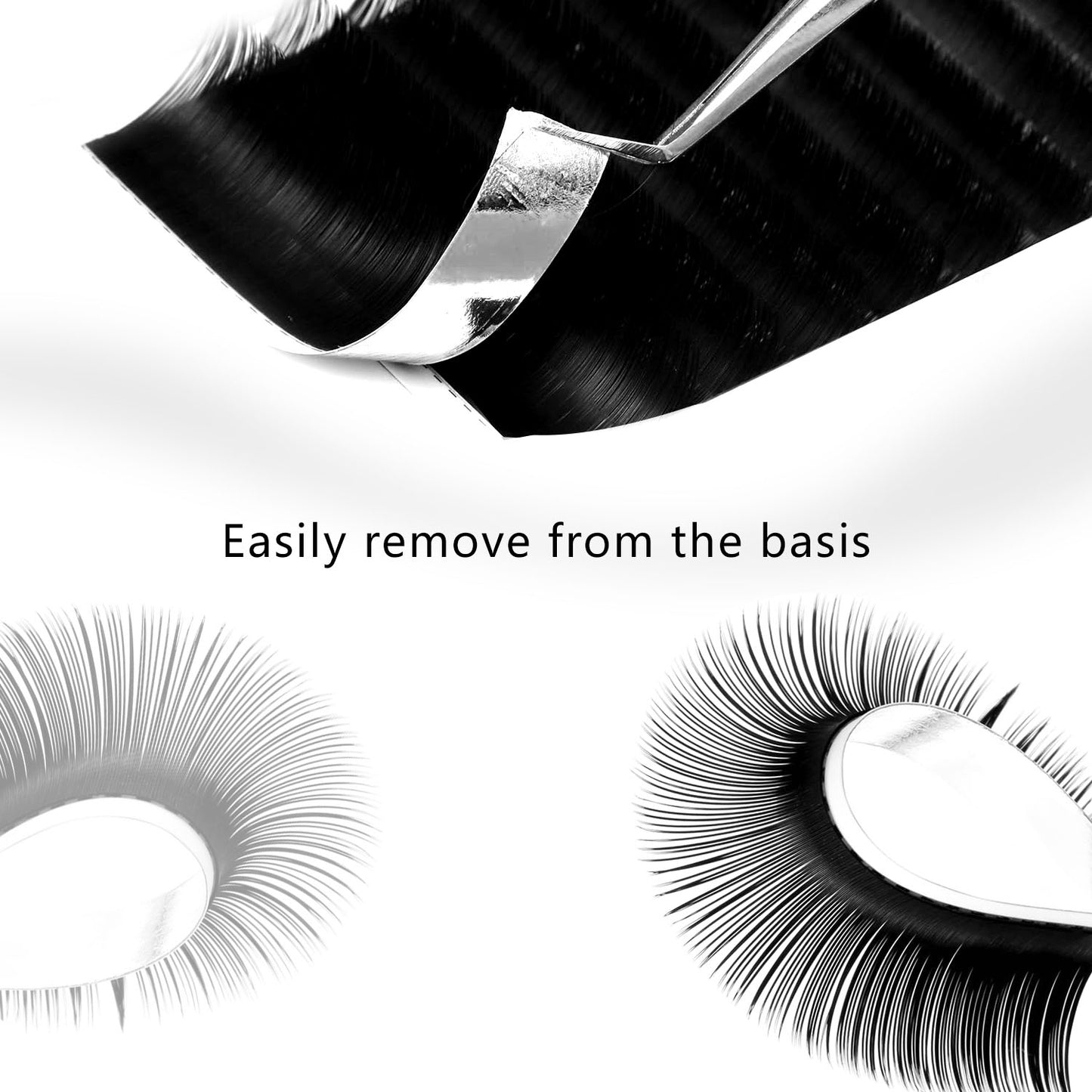 Bodermincer C Curl 16 Rows Individual Lash Extensions Volume Lash Extensions 8-15mm MIX Thickness 0.03/0.05/0.07/0.10/0.15/0.18/0.20 thickness Super Matte Black Tray Professional Supplies for Lash Salon