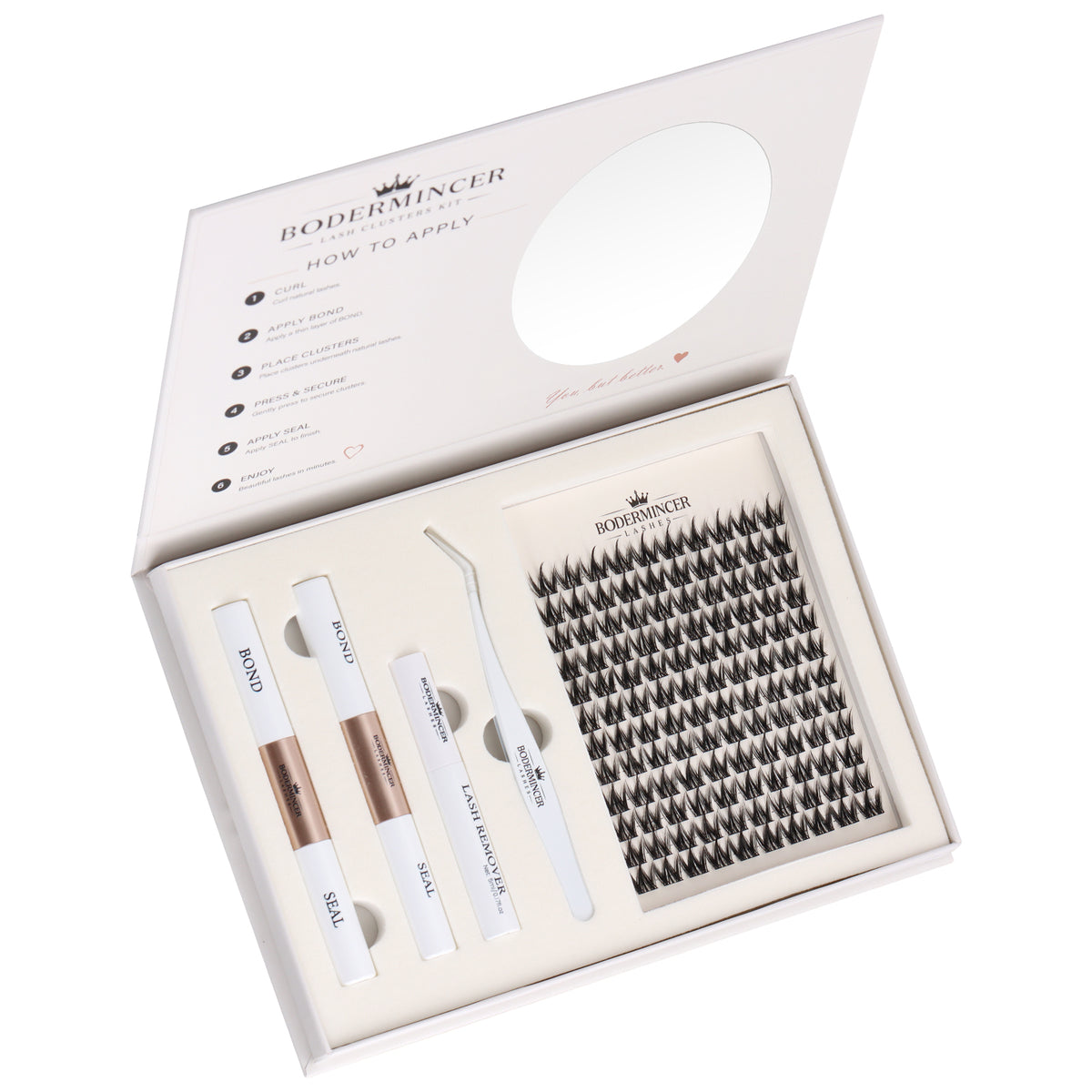 BODERMINCER Avelisse Manga Spikes Lash Clusters Kit 14mm CC Curl