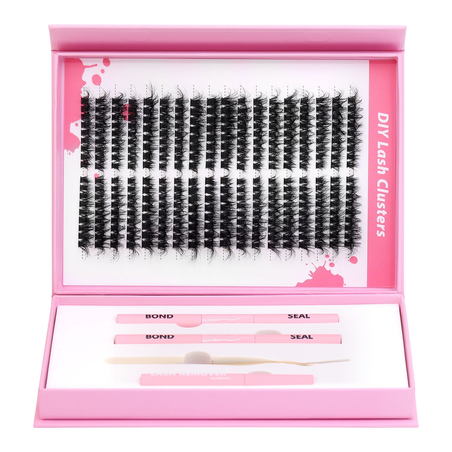 BODERMINCER 100D Fluffy Individual Pre-mapped Lash Clusters 8-16mm Lash Kit
