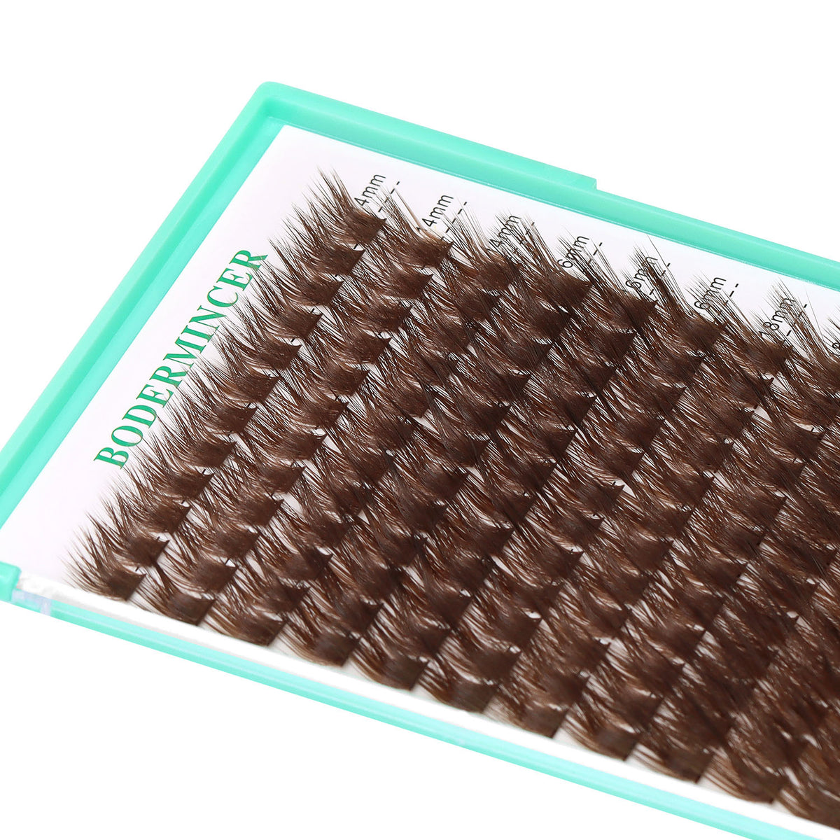 BODERMINCER M01 Dark Brown L Curl 14-16-18-20mm Mixed Lash Clusters Kit