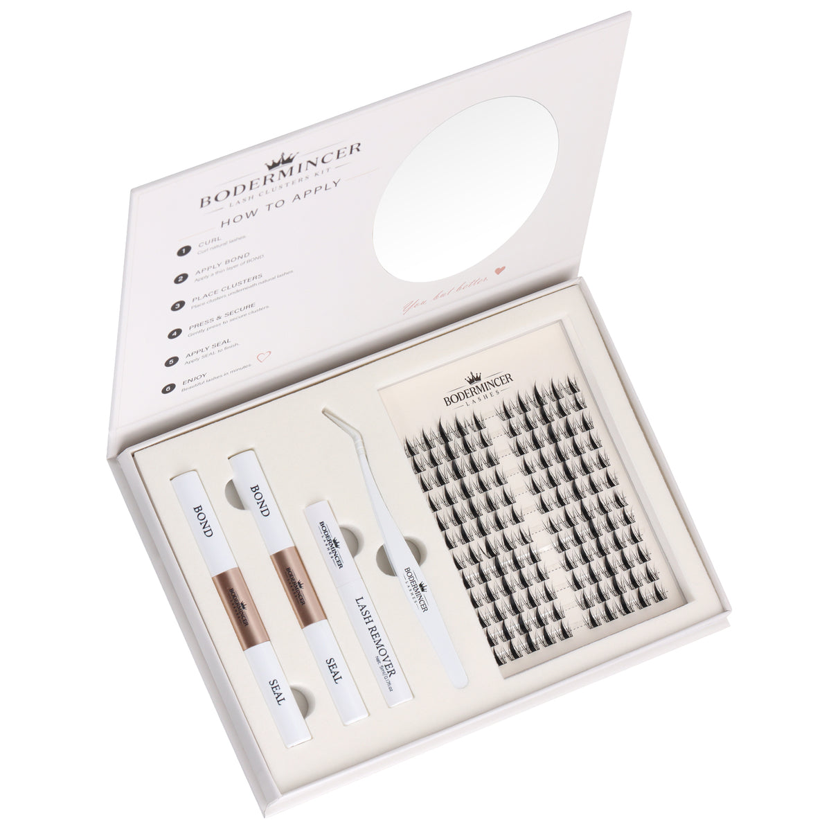 BODERMINCER Vionelle Pre-Mapped Manga Spikes Lash Clusters Kit CC Curl