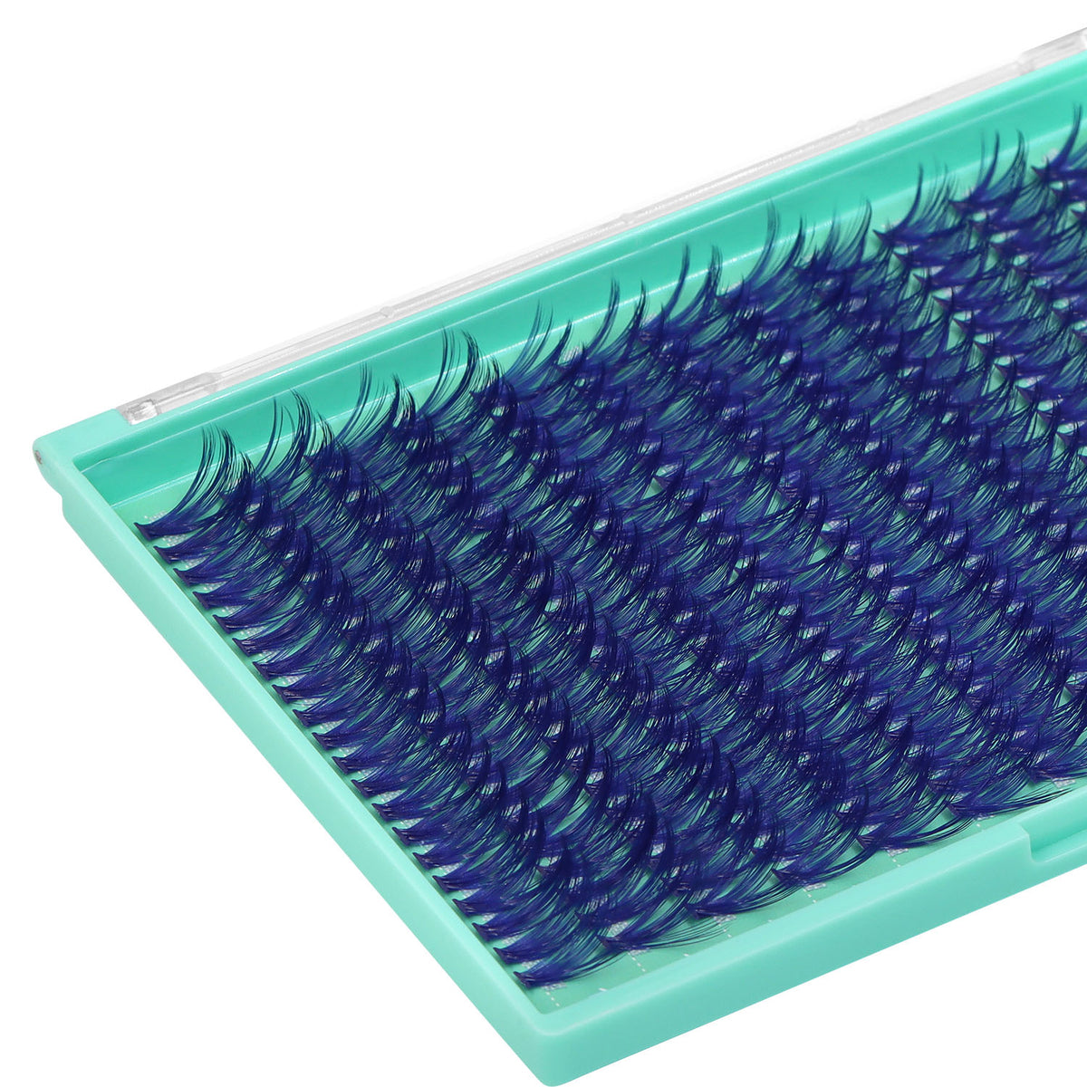 BODERMINCER 40D Blue Individual Lash Extensions 14-16-18mm Mixed Lash Clusters Kit D Curl