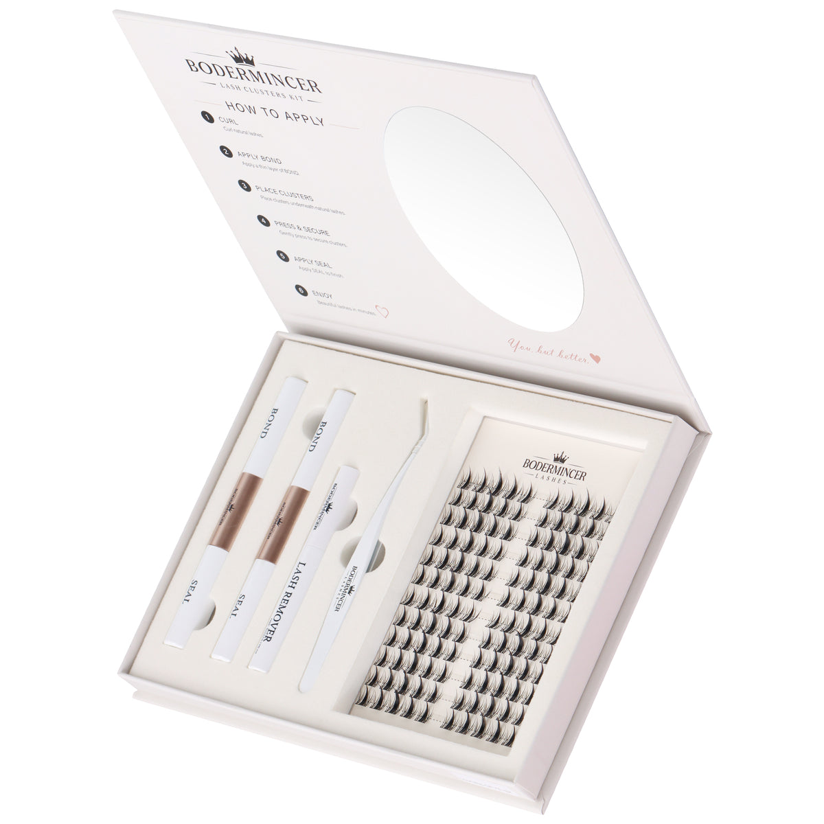 BODERMINCER Vionelle Pre-Mapped Manga Spikes Lash Clusters Kit CC Curl
