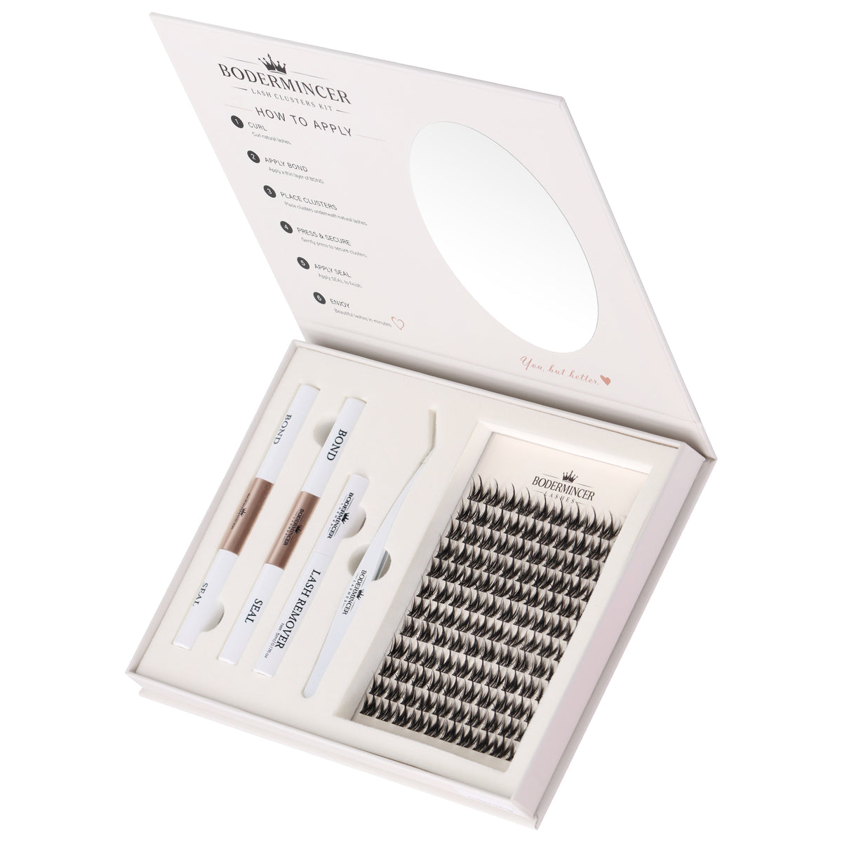 BODERMINCER Avelisse Manga Spikes Lash Clusters Kit 14mm CC Curl