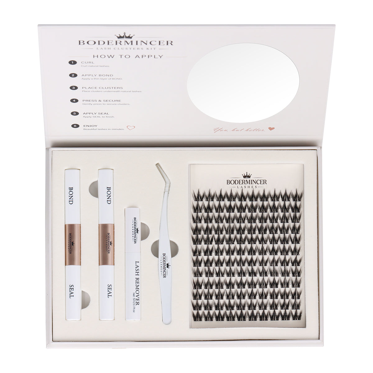 BODERMINCER Avelisse Manga Spikes Lash Clusters Kit 14mm CC Curl